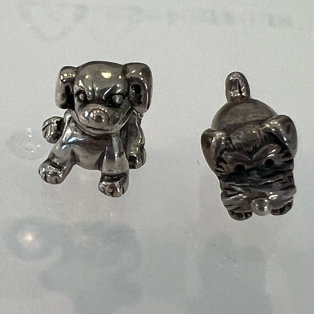 2 dog bracelet charms